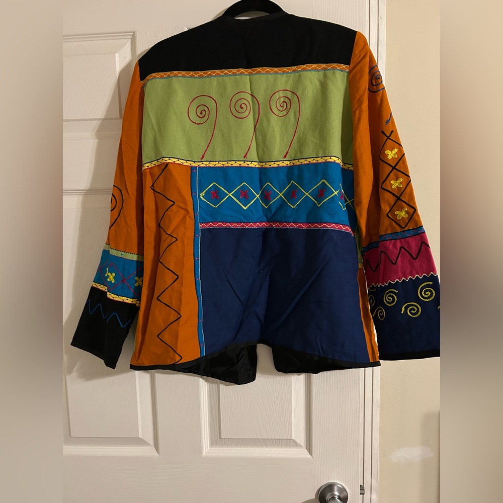 Colorful Patchwork Women's Jacket - Picture 2 of 2